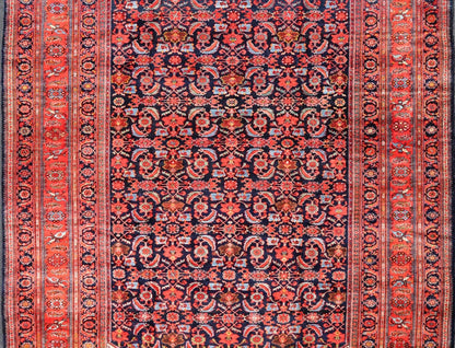 Large North West Finely Woven Persian Herati Rug in Excellent Condition. Antique Large Persian N.W. Carpet very finely woven and excellent pile and colors in Orange red, blue, ivory. Keivan Woven Arts / rug / W22 - 1005 , country of origin / type:... - Keivan Woven ArtsW22 - 1005 - 21699Rug