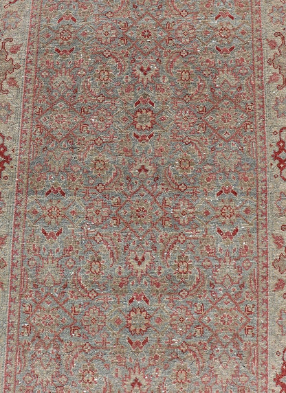 Long Persian Tabriz Runner with Sophisticated Design Keivan Woven Arts. Rug/W22 - 1006, origin/ Persian Antique Tabriz Runner. Measures: 2'7 x 20'6 This antique Persian runner with a sophisticated design features a unique color combination wi... - Keivan Woven ArtsW22 - 1006 - 22404