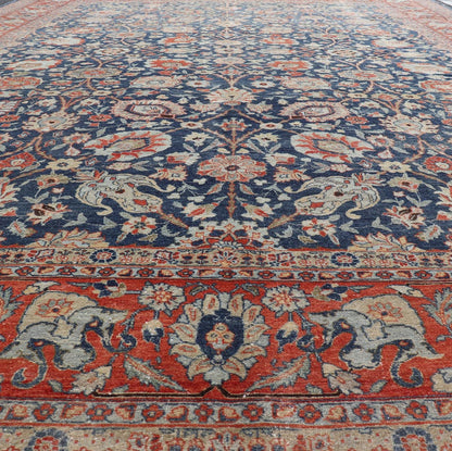 Antique Tabriz with All - Over Floral Sub - Geometric Design Keivan Woven Arts. Keivan Woven Arts / rug W22 - 1101, country of origin / type: Persian / Tabriz, circa Early - 20th Century. Measures: 12'6 x 17'2 This stunning Antique Tabriz rug (circa 192... - Keivan Woven ArtsW22 - 1101 - 21651