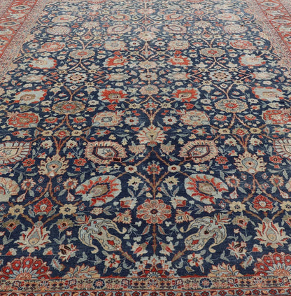 Antique Tabriz with All - Over Floral Sub - Geometric Design Keivan Woven Arts. Keivan Woven Arts / rug W22 - 1101, country of origin / type: Persian / Tabriz, circa Early - 20th Century. Measures: 12'6 x 17'2 This stunning Antique Tabriz rug (circa 192... - Keivan Woven ArtsW22 - 1101 - 21651