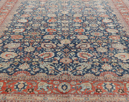 Antique Tabriz with All - Over Floral Sub - Geometric Design Keivan Woven Arts. Keivan Woven Arts / rug W22 - 1101, country of origin / type: Persian / Tabriz, circa Early - 20th Century. Measures: 12'6 x 17'2 This stunning Antique Tabriz rug (circa 192... - Keivan Woven ArtsW22 - 1101 - 21651