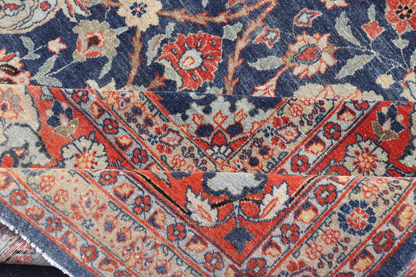 Antique Tabriz with All - Over Floral Sub - Geometric Design Keivan Woven Arts. Keivan Woven Arts / rug W22 - 1101, country of origin / type: Persian / Tabriz, circa Early - 20th Century. Measures: 12'6 x 17'2 This stunning Antique Tabriz rug (circa 192... - Keivan Woven ArtsW22 - 1101 - 21651