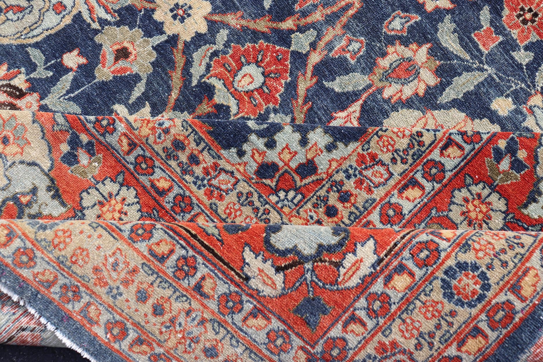 Antique Tabriz with All - Over Floral Sub - Geometric Design Keivan Woven Arts. Keivan Woven Arts / rug W22 - 1101, country of origin / type: Persian / Tabriz, circa Early - 20th Century. Measures: 12'6 x 17'2 This stunning Antique Tabriz rug (circa 192... - Keivan Woven ArtsW22 - 1101 - 21651