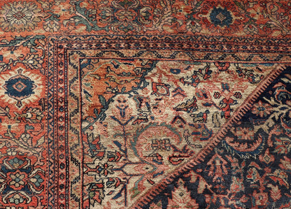 Antique Persian Sultanabad Rug in Herati Design with Ivory, Red, Blue & Green in medallion Design. Antique Persian Sultanabad Rug in Herati Design. Country of Origin: Iran; Type: Sultanabad; Design: Floral, Floral Medallion, All - Over; Keivan Wo... - Keivan Woven ArtsW22 - 1102 - 21657Rug