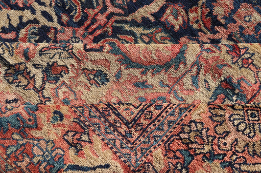 Antique Persian Sultanabad Rug in Herati Design with Ivory, Red, Blue & Green in medallion Design. Antique Persian Sultanabad Rug in Herati Design. Country of Origin: Iran; Type: Sultanabad; Design: Floral, Floral Medallion, All - Over; Keivan Wo... - Keivan Woven ArtsW22 - 1102 - 21657Rug