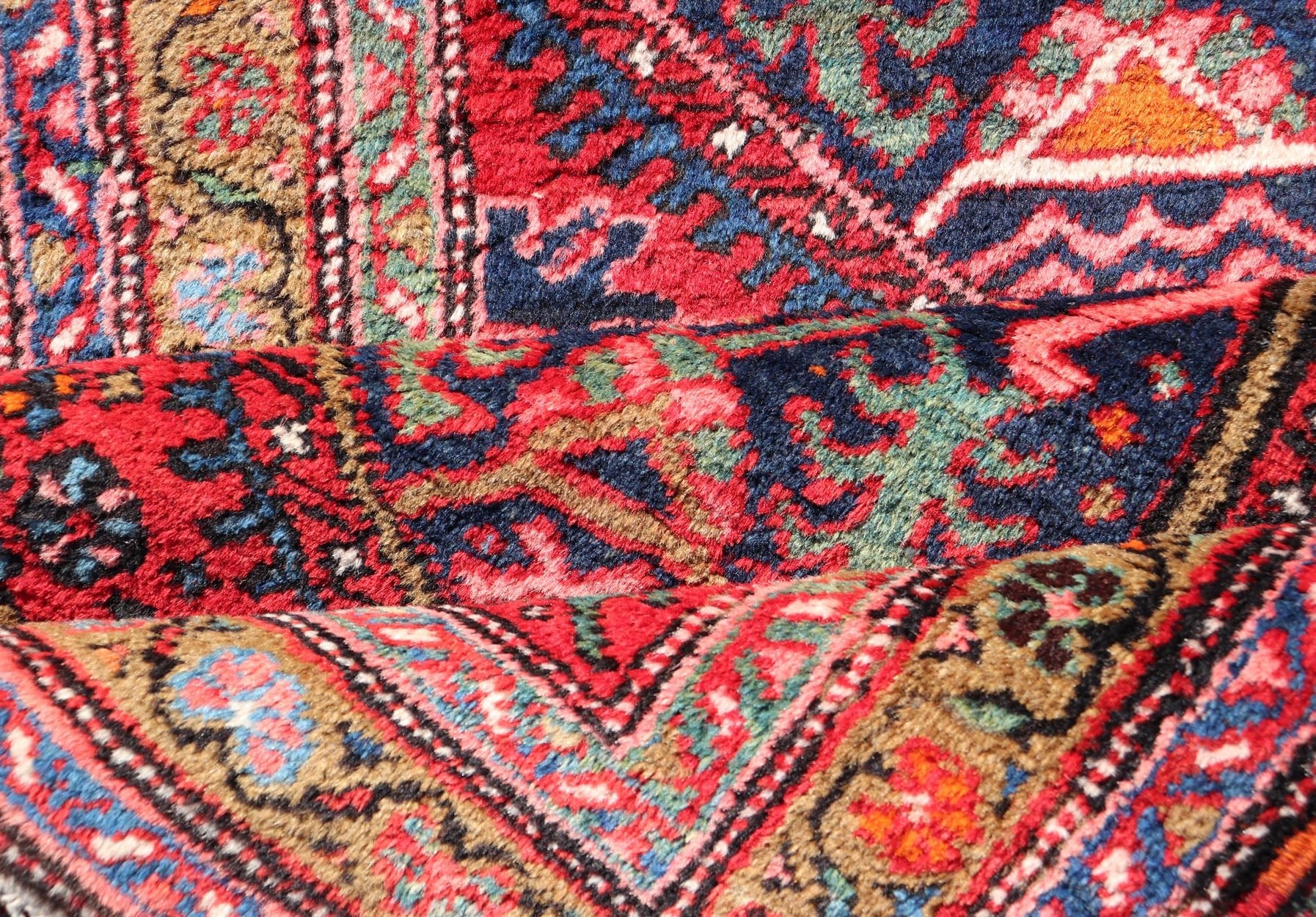 Measures: 2'11 x 10'5 Persian Antique Heriz Runner with All - Over Sub - Geometric Medallion Design. Keivan Woven Arts / rug W22 - 1204, country of origin / type: Persian / Heriz, circa Early - 20th Century. This Antique Persian Heriz runner features a ... - Keivan Woven ArtsW22 - 1204 - 22662