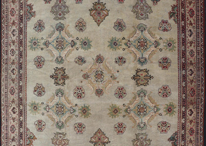 Ivory Background Antique Persian Sultanabad - Mahal Rug with Sub - Geometric Design. Antique Persian Sultanabad - Mahal Rug. Keivan Woven Arts / rug/ X23 - 0202, country of origin / type: Persian / Sultanabad, circa Early - 20th Century. Measures:... - Keivan Woven ArtsX23 - 0202 - 21687