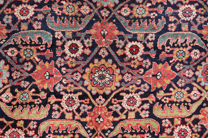 1850 Antique Persian Joshegan Large Gallery Rug in Blue Background, soft Red Border. Measures: 7'4 x 19'0 From the estate of Jack Welch, the American Executive, this circa 1850, mid 19th century, antique Joshegan long gallery rug displ... - Keivan Woven ArtsX23 - 0203 - 23462