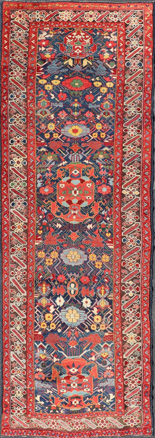 Antique Caucasian Kuba Runner with Intricate and Complex Design.Keivan Woven Arts, rug X23 - 0308 - 139, country of origin / type: Caucasus / Kuba, circa 1850 Measures: 3'7 x 11'3 Antique Caucasian Kuba Rug with Intricate and Complex Design.This beau... - Keivan Woven ArtsX23 - 0308 - 139 - 23553
