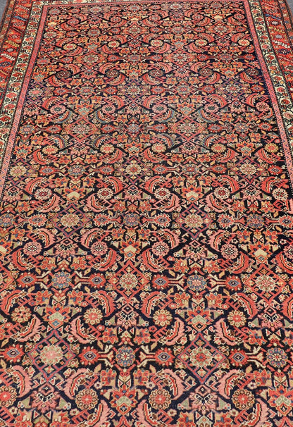 Antique Persian Gallery Malayer Runner in Blue Background and Multi Colors. Keivan Woven Arts / rug X23 - 0403, country of origin / type: Iran / Malayer, circa 1920 Measures: 5'10 x 16'2 - Keivan Woven ArtsX23 - 0403 - 196 - 24271Rug