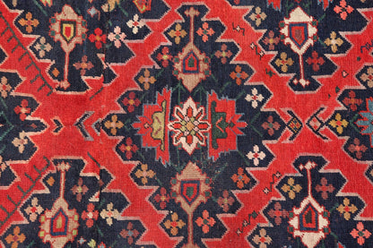 Antique Caucasian Kazak Rug with Sub - Geometric Medallions Design in Red and Blue. Keivan Woven Arts / rug X23 - 0405 - 259, country of origin / type: Caucasus / Kazak, circa Late - 19th Century. Antique Caucasian Kazak Rug with Sub - Geometric Medallions Desig... - Keivan Woven ArtsX23 - 0405 - 259 - 24283