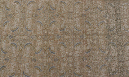 Antique Persian Tabriz Rug in Wool with Floral Design in Blue, Tan, Taupe, Cream. Keivan Woven Arts / rug X23 - 0604, country of origin / type: Iran / Tabriz, circa 1930s. Measures: 4'10 x 7'0 This Tabriz rug features a intricate and detailed bord... - Keivan Woven ArtsX23 - 0604 - 24492Rug