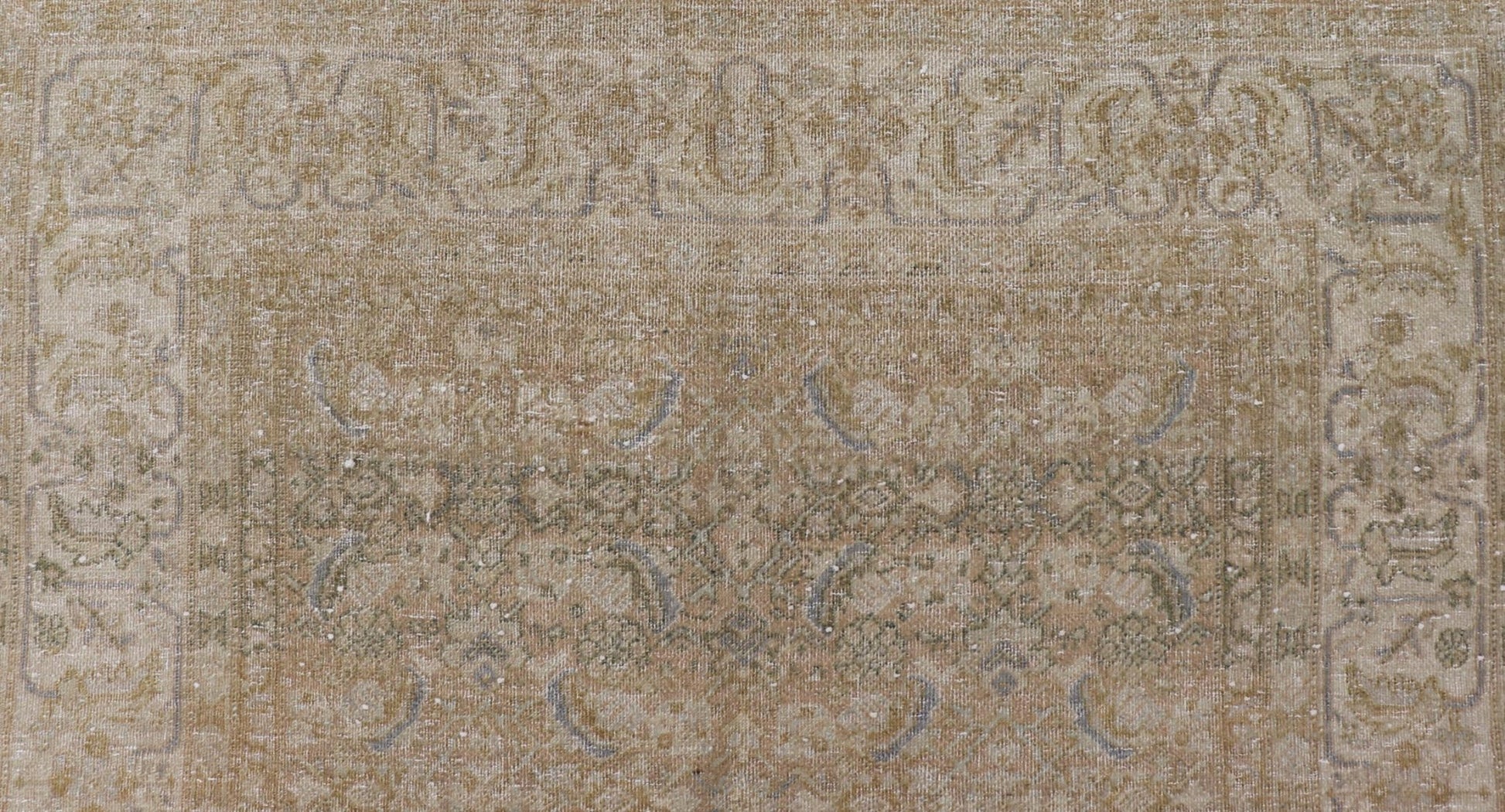 Antique Persian Tabriz Rug in Wool with Floral Design in Blue, Tan, Taupe, Cream. Keivan Woven Arts / rug X23 - 0604, country of origin / type: Iran / Tabriz, circa 1930s. Measures: 4'10 x 7'0 This Tabriz rug features a intricate and detailed bord... - Keivan Woven ArtsX23 - 0604 - 24492Rug