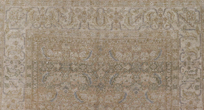 Antique Persian Tabriz Rug in Wool with Floral Design in Blue, Tan, Taupe, Cream. Keivan Woven Arts / rug X23 - 0604, country of origin / type: Iran / Tabriz, circa 1930s. Measures: 4'10 x 7'0 This Tabriz rug features a intricate and detailed bord... - Keivan Woven ArtsX23 - 0604 - 24492Rug