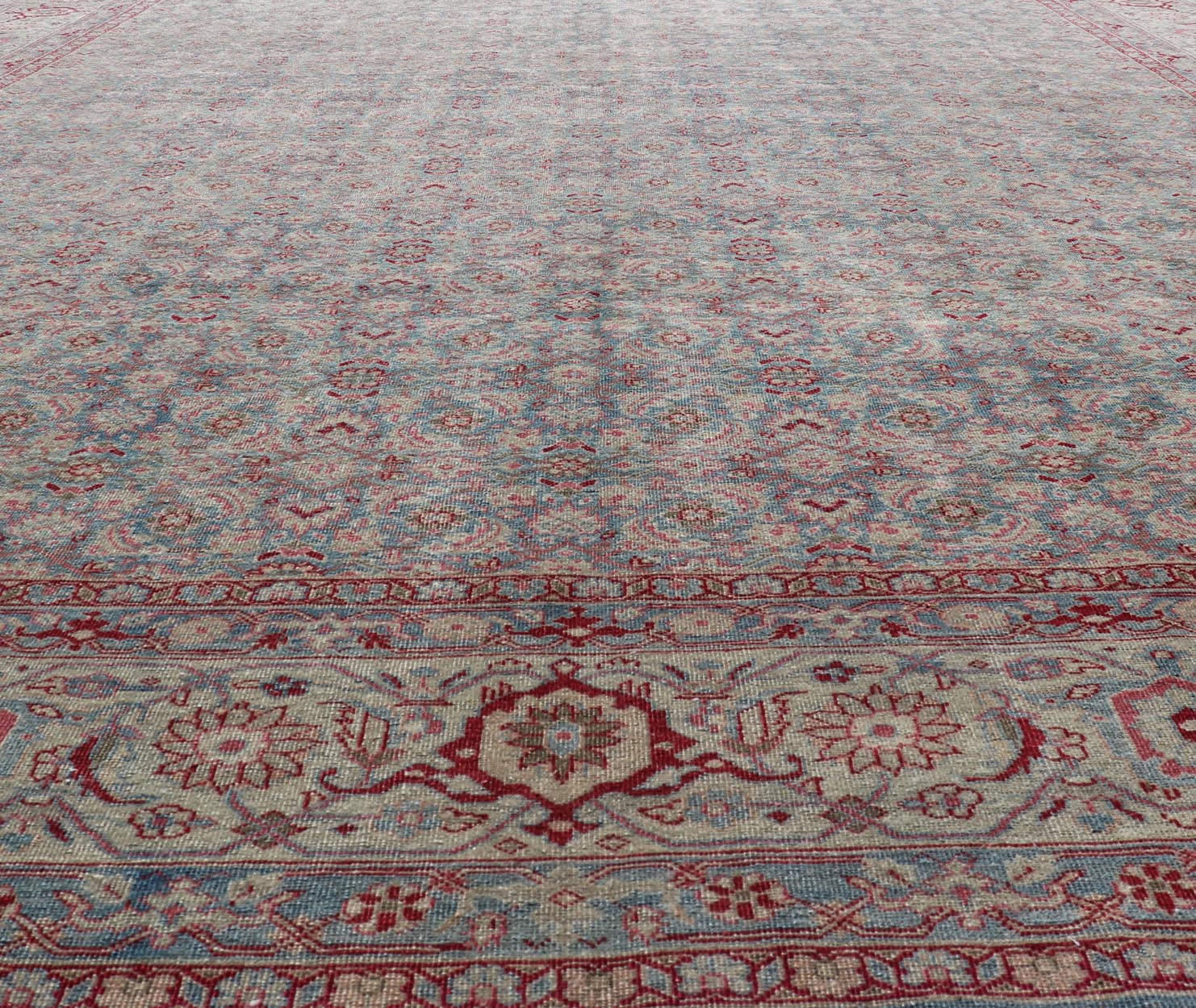 Keivan Woven Arts Antique Persian Tabriz Rug All - Over Floral Design. Keivan Woven Arts / rug X23 - 0606, country of origin / type: Iran / Tabriz, circa 1910s. Measures: 10'10 x 13 This Tabriz rug features a relatively intricate and detailed border... - Keivan Woven ArtsX23 - 0606 - 24498Rug
