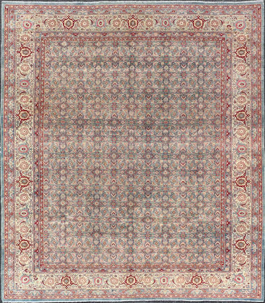 Keivan Woven Arts Antique Persian Tabriz Rug All - Over Floral Design. Keivan Woven Arts / rug X23 - 0606, country of origin / type: Iran / Tabriz, circa 1910s. Measures: 10'10 x 13 This Tabriz rug features a relatively intricate and detailed border... - Keivan Woven ArtsX23 - 0606 - 24498Rug