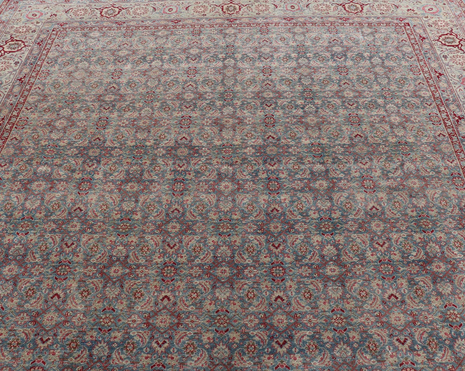 Keivan Woven Arts Antique Persian Tabriz Rug All - Over Floral Design. Keivan Woven Arts / rug X23 - 0606, country of origin / type: Iran / Tabriz, circa 1910s. Measures: 10'10 x 13 This Tabriz rug features a relatively intricate and detailed border... - Keivan Woven ArtsX23 - 0606 - 24498Rug