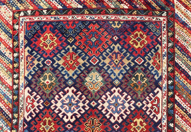 Antique Caucasian Kuba Gallery Runner with Tribal Design and All - Over Motifs. Keivan Woven Arts / rug X23 - 0811 - 79, country of origin / type: Caucasus / Shirvan, circa 1890. Measures: 4'0 x 10'6 The field design of this antique Caucasian Kuba ga... - Keivan Woven ArtsX23 - 0811 - 79 - 24855