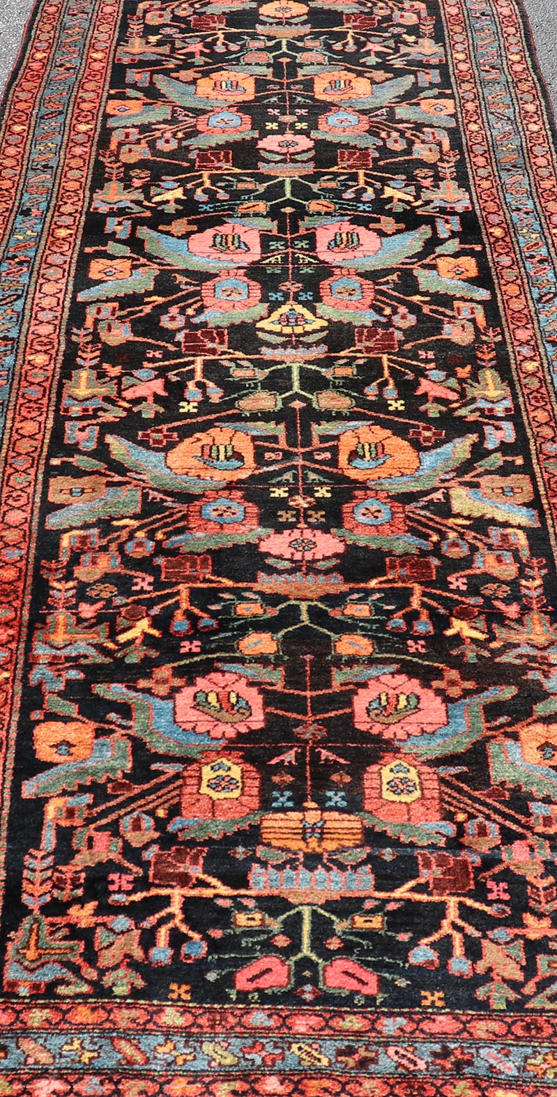 Antique Persain Nahavand Gallery Runner with All - Over Sub - Geometric Design. Keivan Woven Arts / rug X23 - 0817 - 339, country of origin / type: Persian / Nahavand, circa Early - 20th Century. Measures: 4'2 x 12'8 This absolutely stunning Antique Nahav... - Keivan Woven ArtsX23 - 0817 - 339 - 24868
