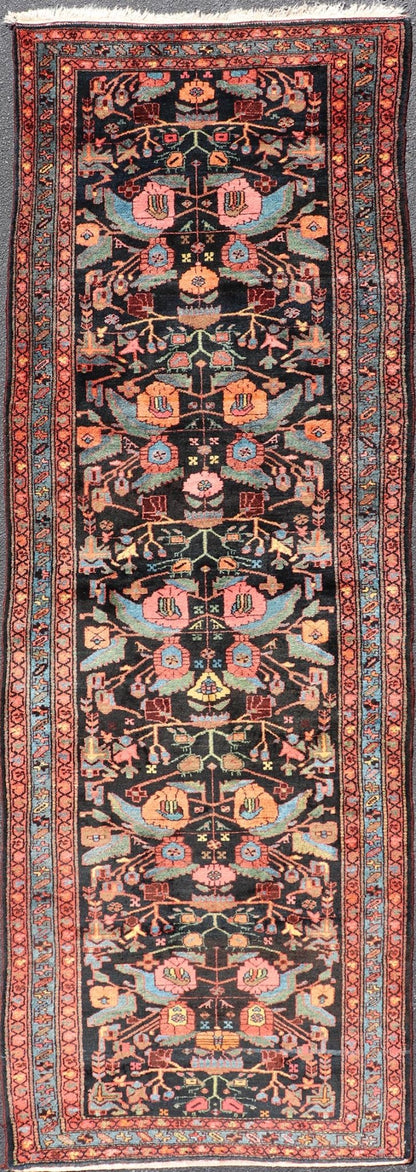 Antique Persain Nahavand Gallery Runner with All - Over Sub - Geometric Design. Keivan Woven Arts / rug X23 - 0817 - 339, country of origin / type: Persian / Nahavand, circa Early - 20th Century. Measures: 4'2 x 12'8 This absolutely stunning Antique Nahav... - Keivan Woven ArtsX23 - 0817 - 339 - 24868Rug