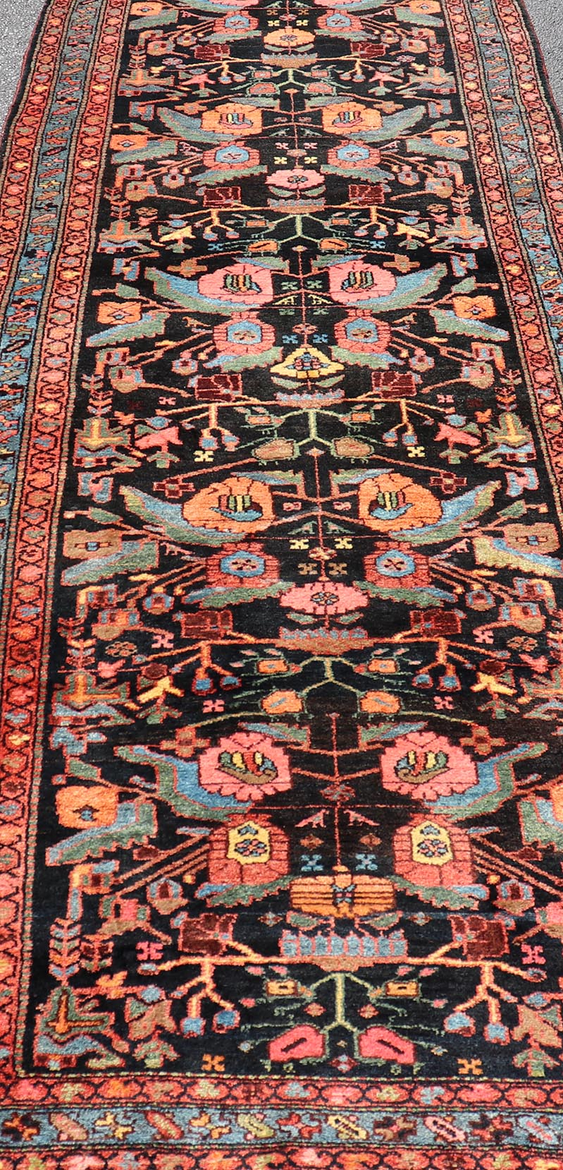 Antique Persain Nahavand Gallery Runner with All - Over Sub - Geometric Design. Keivan Woven Arts / rug X23 - 0817 - 339, country of origin / type: Persian / Nahavand, circa Early - 20th Century. Measures: 4'2 x 12'8 This absolutely stunning Antique Nahav... - Keivan Woven ArtsX23 - 0817 - 339 - 24868