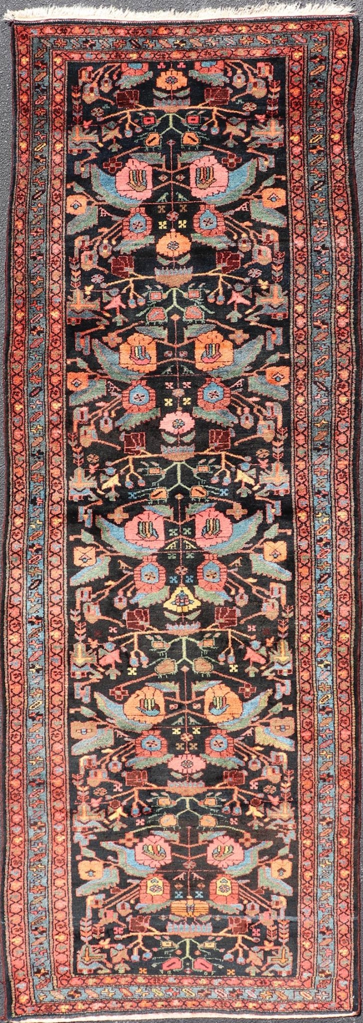 Antique Persain Nahavand Gallery Runner with All - Over Sub - Geometric Design. Keivan Woven Arts / rug X23 - 0817 - 339, country of origin / type: Persian / Nahavand, circa Early - 20th Century. Measures: 4'2 x 12'8 This absolutely stunning Antique Nahav... - Keivan Woven ArtsX23 - 0817 - 339 - 24868