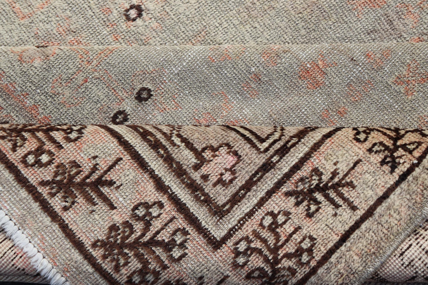 Exquisite Antique Khotan Rug with Intricate All - Over Sub - Geometric Floral Design. Keivan Woven Arts / rug X23 - 0820 - 424, country of origin / type: Turkestan / Khotan, circa early - 20th Century. Measures: 6'4 x 11'7 This Central Asian Khotan rug is... - Keivan Woven ArtsX23 - 0820 - 424 - 24886Rug