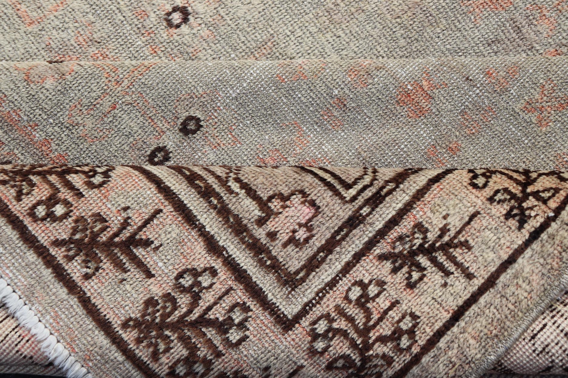 Exquisite Antique Khotan Rug with Intricate All - Over Sub - Geometric Floral Design. Keivan Woven Arts / rug X23 - 0820 - 424, country of origin / type: Turkestan / Khotan, circa early - 20th Century. Measures: 6'4 x 11'7 This Central Asian Khotan rug is... - Keivan Woven ArtsX23 - 0820 - 424 - 24886Rug