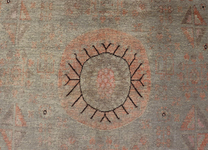 Exquisite Antique Khotan Rug with Intricate All - Over Sub - Geometric Floral Design. Keivan Woven Arts / rug X23 - 0820 - 424, country of origin / type: Turkestan / Khotan, circa early - 20th Century. Measures: 6'4 x 11'7 This Central Asian Khotan rug is... - Keivan Woven ArtsX23 - 0820 - 424 - 24886Rug