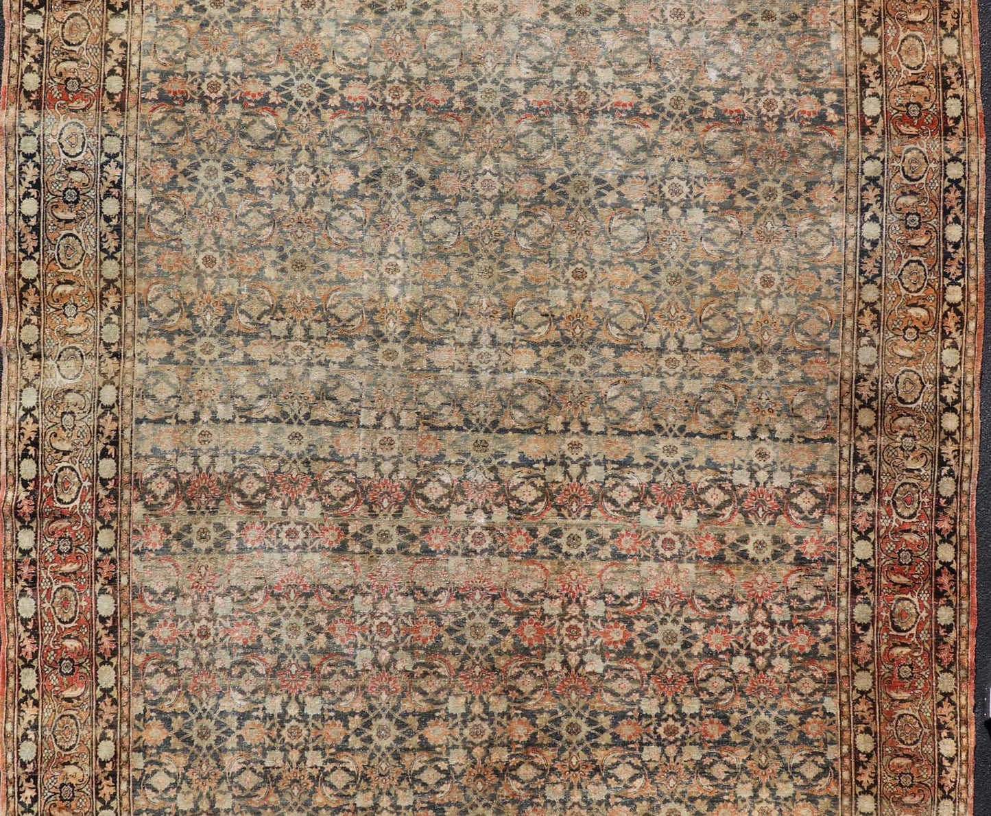 Keivan Woven Arts Antique Persian Yazd Rug with Floral - Geometric Design. rug X23 - 0902, Keivan Woven Arts / country of origin / type: Iran / Yazd, circa 1910 Measures: 9'6 x 13'10 This antique Persian Yazd carpet (circa 1910) features a refin... - Keivan Woven ArtsX23 - 0902 - 25098Rug