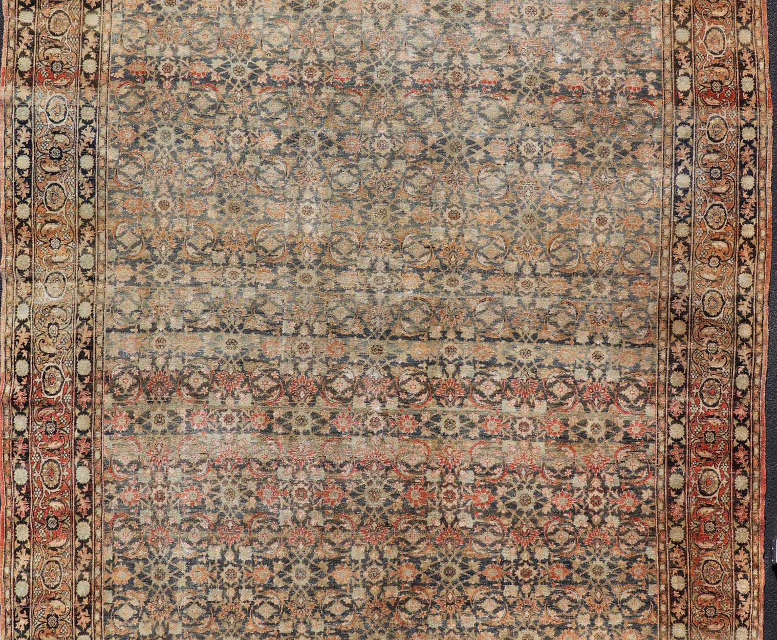 Keivan Woven Arts Antique Persian Yazd Rug with Floral - Geometric Design. rug X23 - 0902, Keivan Woven Arts / country of origin / type: Iran / Yazd, circa 1910 Measures: 9'6 x 13'10 This antique Persian Yazd carpet (circa 1910) features a refin... - Keivan Woven ArtsX23 - 0902 - 25098Rug