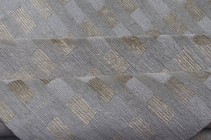 Large Wool and Silk Modern Tibetan Rug in Neutrals and Earth Tones Of Tan, Taupe. Keivan Woven Arts / rug X23 - 1001, country of origin / type: Nepal / Modern, Early 21st Century. Measures: 10'0 x 15'0 This rug from Nepal is made of silk and wool... - Keivan Woven ArtsX23 - 1001 - 24892Rugs