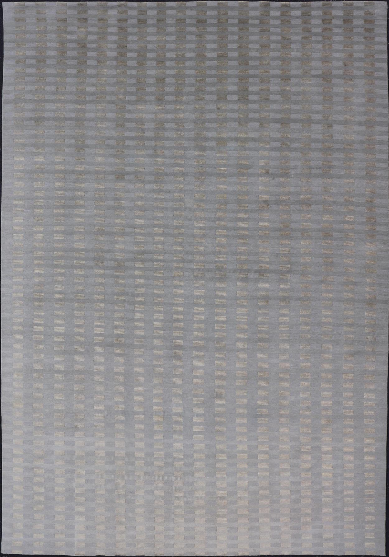 Large Wool and Silk Modern Tibetan Rug in Neutrals and Earth Tones Of Tan, Taupe. Keivan Woven Arts / rug X23 - 1001, country of origin / type: Nepal / Modern, Early 21st Century. Measures: 10'0 x 15'0 This rug from Nepal is made of silk and wool... - Keivan Woven ArtsX23 - 1001 - 24892Rugs