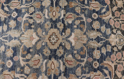 Measures: 2'3 x 3'9 Blue Oriental Floral Area Rug with Beige and Blue by Keivan Woven Arts. Rug/ X23 - 1107 / Iran, early 20th Century, hand knotted rug. This image depicts a beautiful rectangular area rug featuring a traditional oriental design.... - Keivan Woven ArtsX23 - 1107 - 27397Rug
