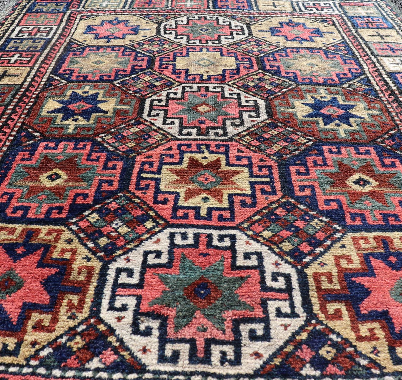 Antique Caucasian Kazak Rug with All - Over Tribal Design Keivan Woven Arts. Keivan Woven Arts / rug X23 - 1206 - 204, country of origin / type: Caucasus / Kazak, circa 1900. Measures: 3'8 x 5'3 This late 19th - century treasure is rendered in red ... - Keivan Woven ArtsX23 - 1206 - 204 - 25639Rugs