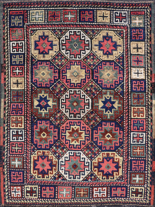 Antique Caucasian Kazak Rug with All - Over Tribal Design Keivan Woven Arts. Keivan Woven Arts / rug X23 - 1206 - 204, country of origin / type: Caucasus / Kazak, circa 1900. Measures: 3'8 x 5'3 This late 19th - century treasure is rendered in red ... - Keivan Woven ArtsX23 - 1206 - 204 - 25639Rugs
