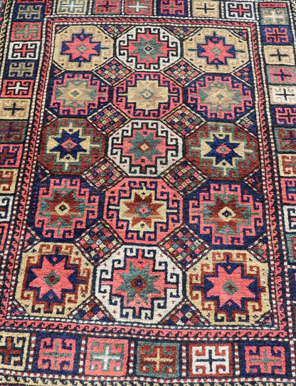 Antique Caucasian Kazak Rug with All - Over Tribal Design Keivan Woven Arts. Keivan Woven Arts / rug X23 - 1206 - 204, country of origin / type: Caucasus / Kazak, circa 1900. Measures: 3'8 x 5'3 This late 19th - century treasure is rendered in red ... - Keivan Woven ArtsX23 - 1206 - 204 - 25639Rugs