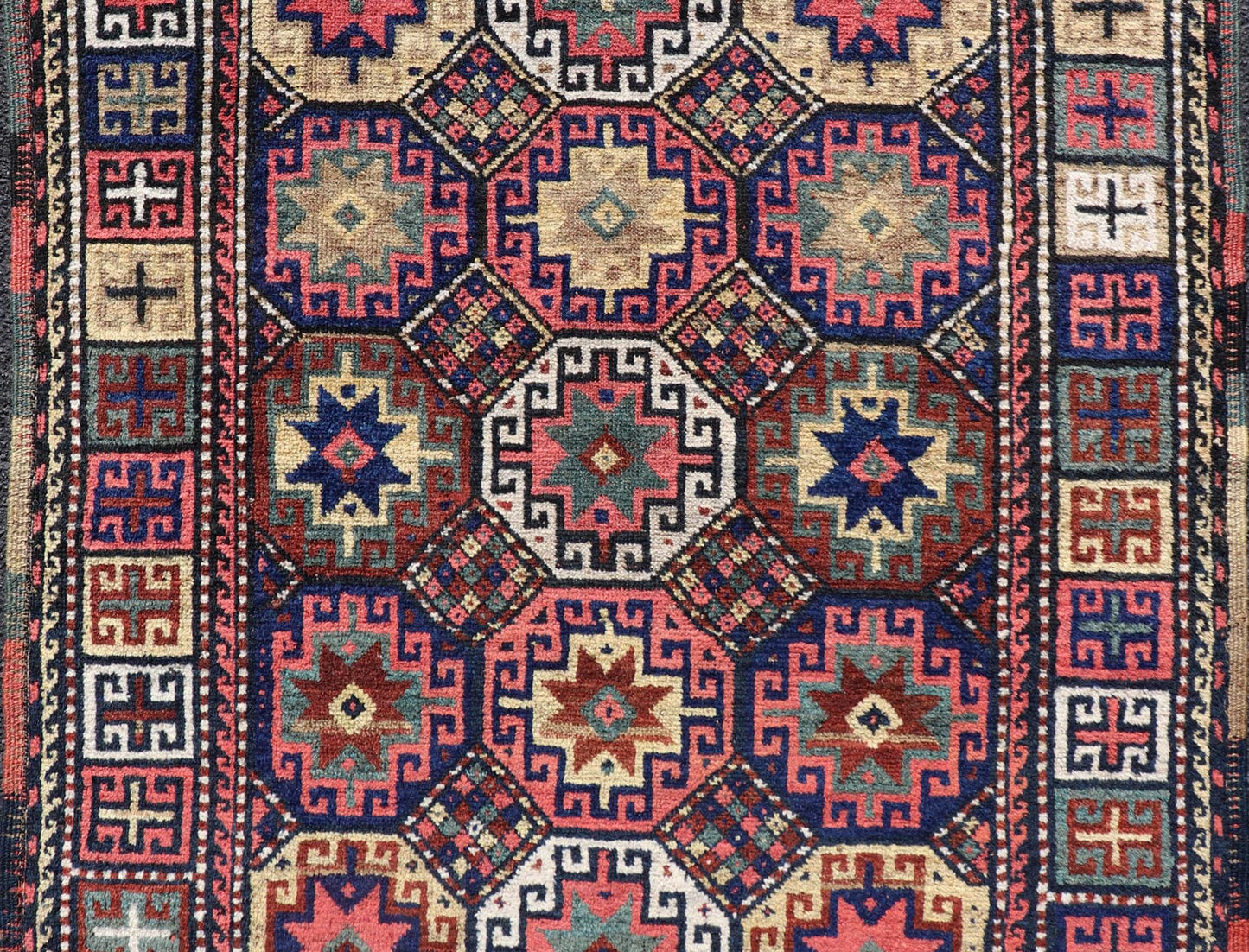 Antique Caucasian Kazak Rug with All - Over Tribal Design Keivan Woven Arts. Keivan Woven Arts / rug X23 - 1206 - 204, country of origin / type: Caucasus / Kazak, circa 1900. Measures: 3'8 x 5'3 This late 19th - century treasure is rendered in red ... - Keivan Woven ArtsX23 - 1206 - 204 - 25639Rugs