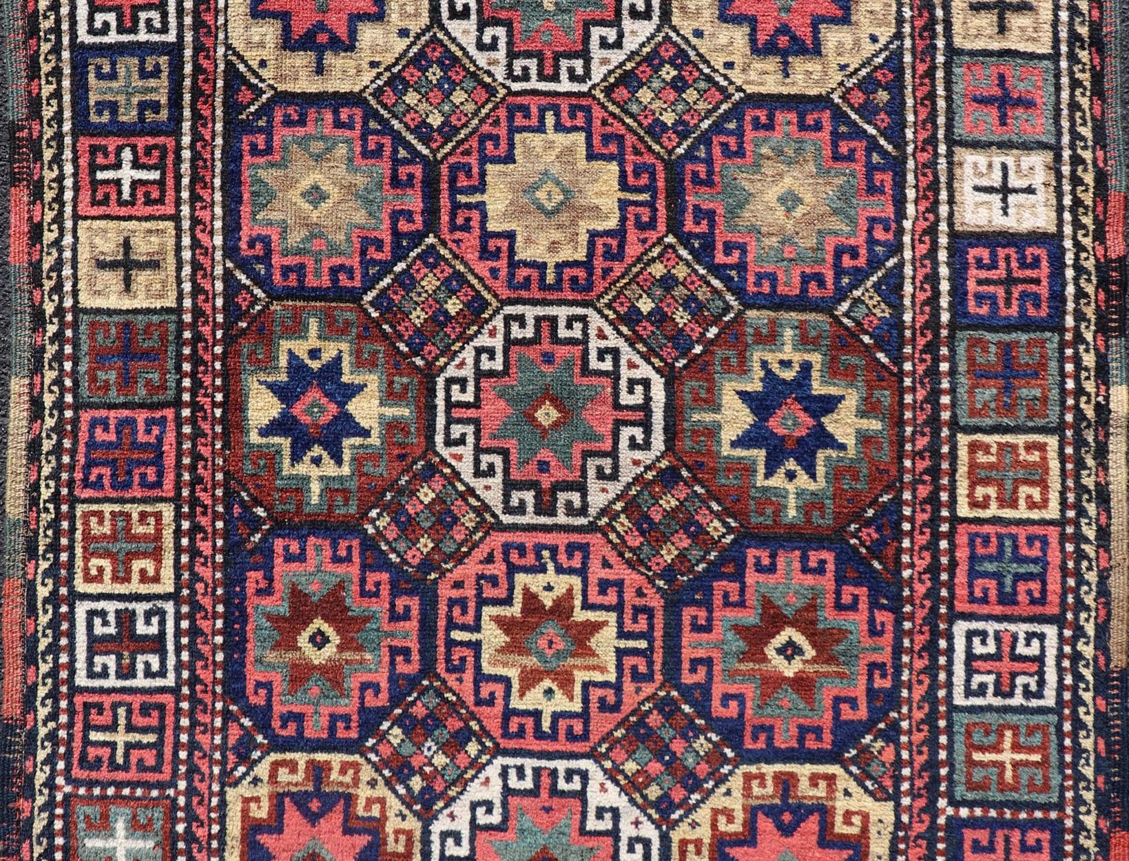 Antique Caucasian Kazak Rug with All - Over Tribal Design Keivan Woven Arts. Keivan Woven Arts / rug X23 - 1206 - 204, country of origin / type: Caucasus / Kazak, circa 1900. Measures: 3'8 x 5'3 This late 19th - century treasure is rendered in red ... - Keivan Woven ArtsX23 - 1206 - 204 - 25639Rugs