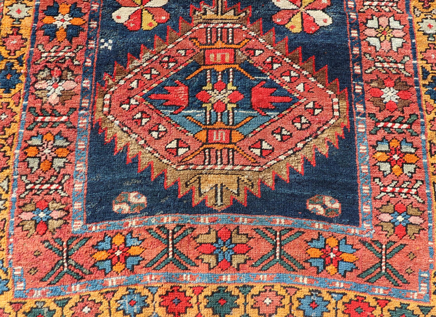 N.W. Persian Rug with Geometric Medallion with Florals Keivan Woven Arts. Keivan Woven Arts / X23 - 1210 - 344, country of origin / type: Iran / N.W. Persian, circa 1900. Measures: 2'10 x 4'6 The elegant medallion design in the field consists of... - Keivan Woven ArtsX23 - 1210 - 344 - 25653Rug