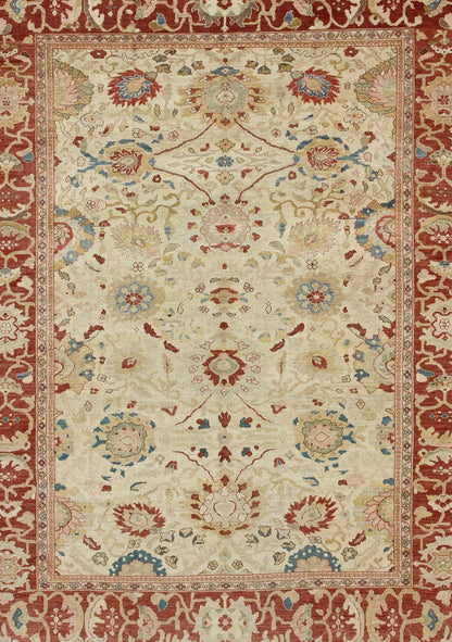 Vintage Persian Sultanabad Rug, country of origin / type: Iran / Sultanabad, circa Late - 20th Century. Measures: 11'1 x 14'6. This beautiful and large vintage Persian Sultanabad rug displays a gorgeous, all - over sub - geometric design paire... - Keivan Woven ArtsZI - 5019 - 1189Rug