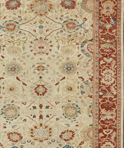 Vintage Persian Sultanabad Rug, country of origin / type: Iran / Sultanabad, circa Late - 20th Century. Measures: 11'1 x 14'6. This beautiful and large vintage Persian Sultanabad rug displays a gorgeous, all - over sub - geometric design paire... - Keivan Woven ArtsZI - 5019 - 12978Rug