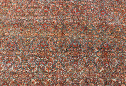 Antique Large Persian Bidjar Rug with All - Over Herati Design in Red's and Blue's. Keivan Woven Arts / rug ZIR - 23, country of origin / type: Iran / Bidjar, circa 1900. Measures: 11'0 x 17'7 This magnificent Bidjar with an exquisite, all - over Hera... - Keivan Woven ArtsZIR - 23 - 10100Rug