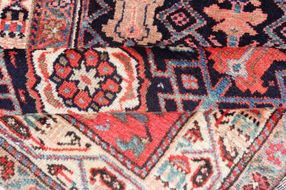 Antique Persian Malayer Runner with Sub - Geometric All - Over Design in Navy Color. Malayer antique runner from Persia with geometric floral central field design, rug ZIR - 58 - KV - 04, country of origin / type: Iran / Malayer, circa 1910. This a... - Keivan Woven ArtsZIR - 58 - KV - 04 - 15012Rug