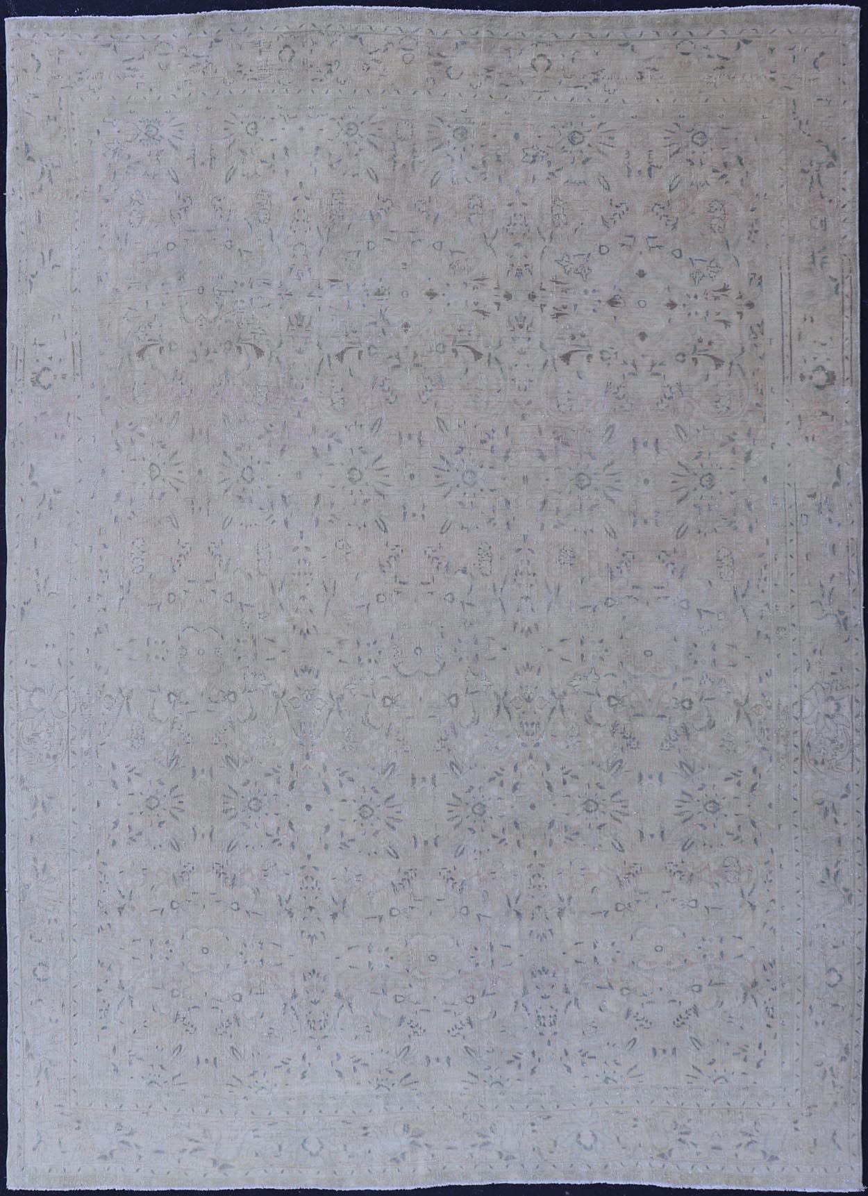 Geometric All - Over Floral Design Antique Persian Khorassan Rug Gray,light blue, cream and brown geometric Antique Hand Knotted Persian Khorassan rug, Keivan Woven Arts / rug ZIR - 69 - KV - 20, country of origin / type: Iran / Khorassan, circa 1920 ... - Keivan Woven ArtsZIR - 69 - KV - 20 - 15072Rug